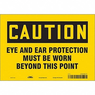 Safety Sign 7 inx10 in Vinyl