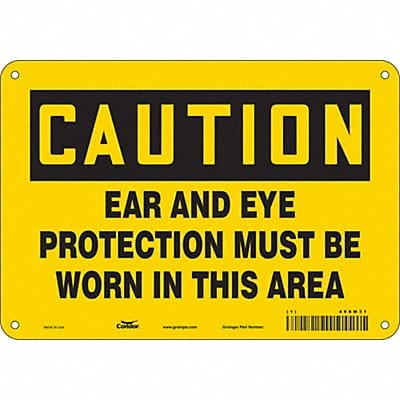 Safety Sign 7 inx10 in Polyethylene