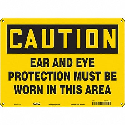 Safety Sign 10 inx14 in Polyethylene