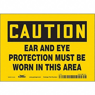 Safety Sign 5 in x 7 in Vinyl