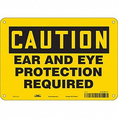 Safety Sign 7 in x 10 in Aluminum