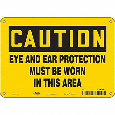 Safety Sign 7 in x 10 in Aluminum