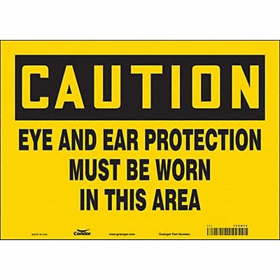 Safety Sign 10 in x 14 in Vinyl