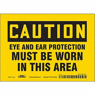 Safety Sign 5 in x 7 in Vinyl