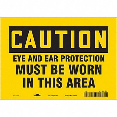 Safety Sign 7 in x 10 in Vinyl