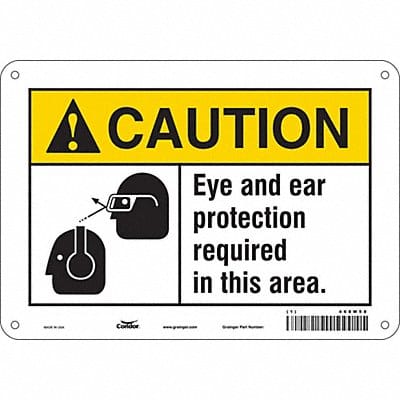 Safety Sign 7 in x 10 in Aluminum