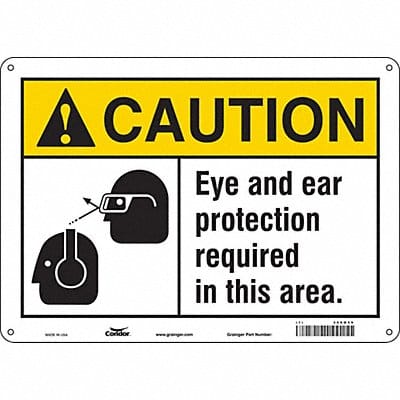 Safety Sign 10 inx14 in Aluminum