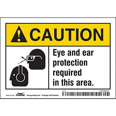 Safety Sign 3 1/2 inx5 in Vinyl