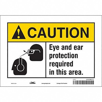 Safety Sign 7 inx10 in Vinyl