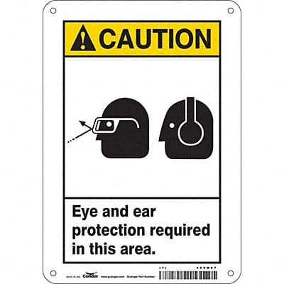 Safety Sign 10 in x 7 in Polyethylene