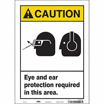 Safety Sign 14 in x 10 in Vinyl