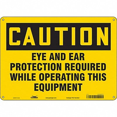 Safety Sign 10 inx14 in Polyethylene