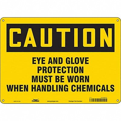 Safety Sign 10 inx14 in Polyethylene
