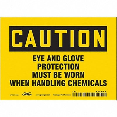 Safety Sign 5 in x 7 in Vinyl