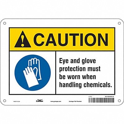 Safety Sign 7 in x 10 in Aluminum
