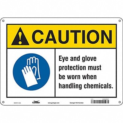 Safety Sign 10 inx14 in Aluminum