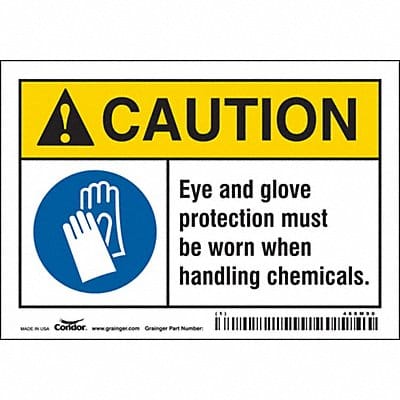 Safety Sign 3 1/2 inx5 in Vinyl