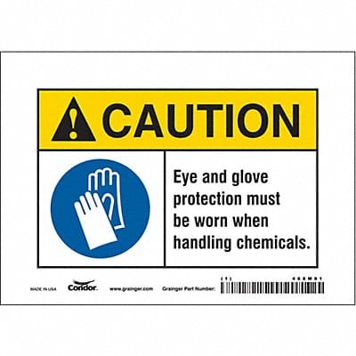 Safety Sign 5 in x 7 in Vinyl