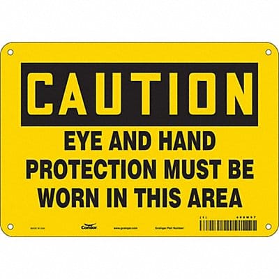 Safety Sign 7 in x 10 in Aluminum