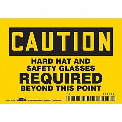 Safety Sign 3.5in x 5in Vinyl