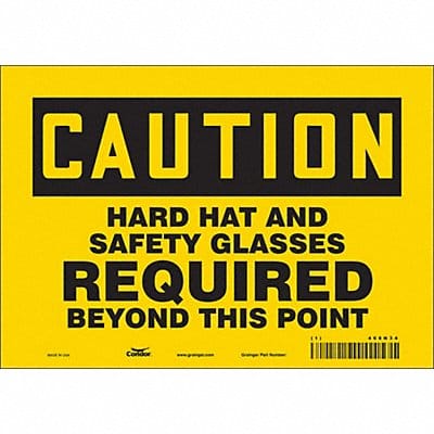 Safety Sign 7 in x 10 in Vinyl