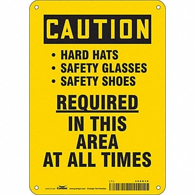 Safety Sign 10 inx7 in Polyethylene