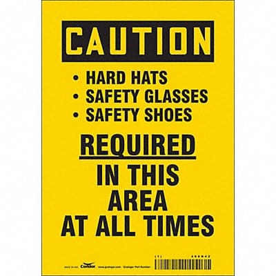 Safety Sign 10 inx7 in Vinyl Safety Sign 10 inx7 in Vinyl