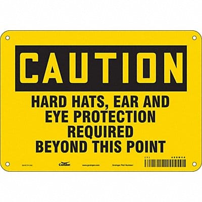 Safety Sign 7 in x 10 in Aluminum