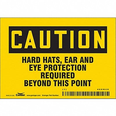 Safety Sign 3.5in x 5in Vinyl