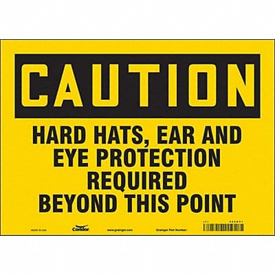 Safety Sign 10 in x 14 in Vinyl