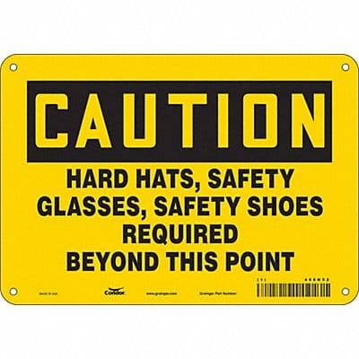 Safety Sign 7 in x 10 in Aluminum
