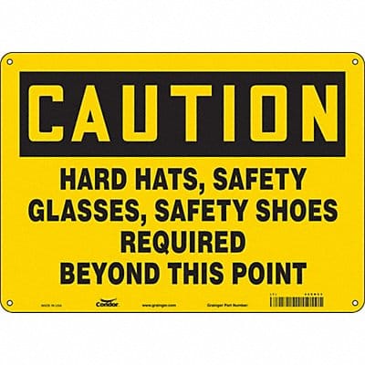 Safety Sign 10 inx14 in Aluminum