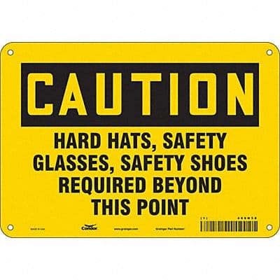 Safety Sign 7 in x 10 in Aluminum