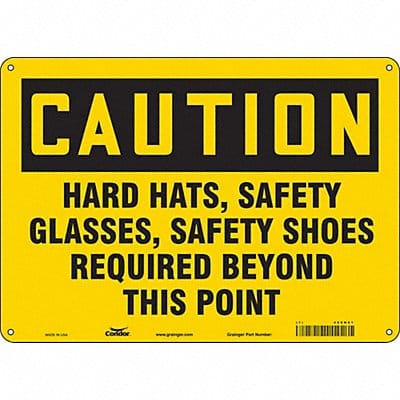 Safety Sign 10 inx14 in Polyethylene