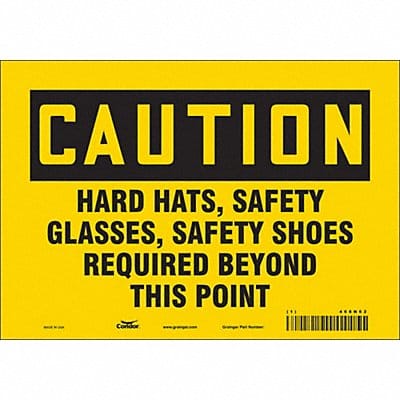Safety Sign 7 inx10 in Vinyl