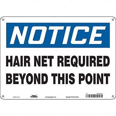 Safety Sign 10 in x 14 in Aluminum
