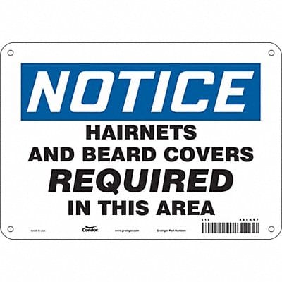 Safety Sign 7 in x 10 in Aluminum