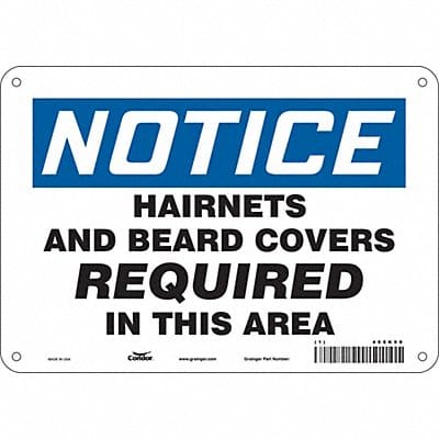 Safety Sign 7 in x 10 in Polyethylene