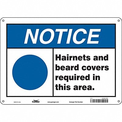Safety Sign 10 in x 14 in Aluminum