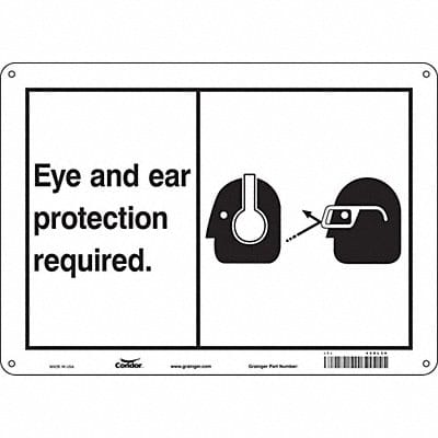 Safety Sign 10 in x 14 in Aluminum