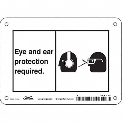 Safety Sign 5 in x 7 in Polyethylene