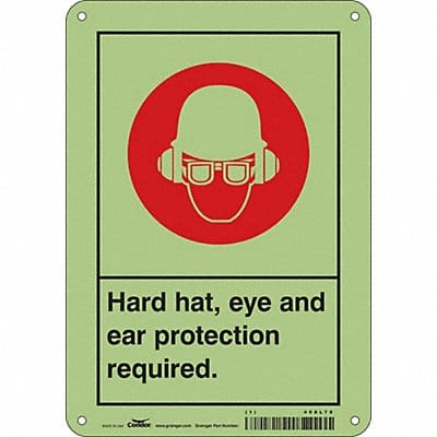 Safety Sign 10 in x 7 in Polyethylene