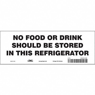 Safety Sign 3 1/2 in x 10 in Vinyl PK10