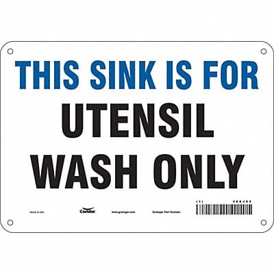 Safety Sign 7 in x 10 in Polyethylene Safety Sign 7 in x 10 in Polyethylene