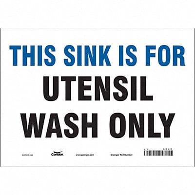Safety Sign 10 in x 14 in Vinyl