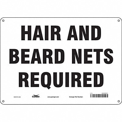 Safety Sign 10 in x 14 in Polyethylene