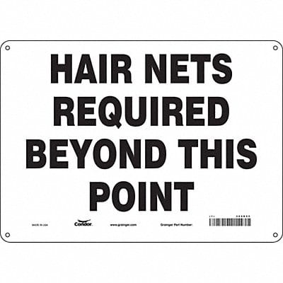 Safety Sign 10 in x 14 in Aluminum