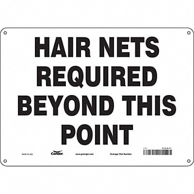 Safety Sign 10 in x 14 in Polyethylene