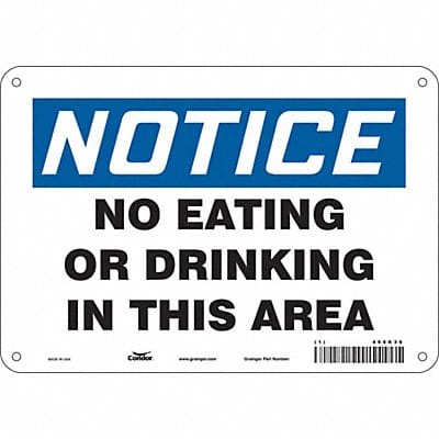 Safety Sign 7 in x 10 in Aluminum