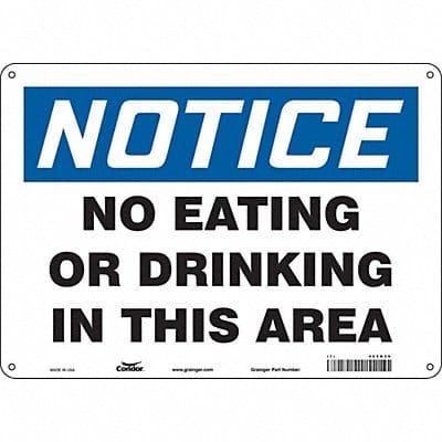 Safety Sign 10 in x 14 in Polyethylene